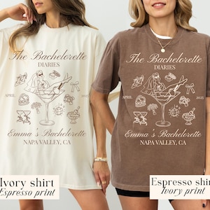 Bachelorette Diaries Shirt, Custom Bachelorette Party Shirts, Bach Shirts, Bachelorette Shirts,Princess Diaries Shirts,Comfort Colors Shirts