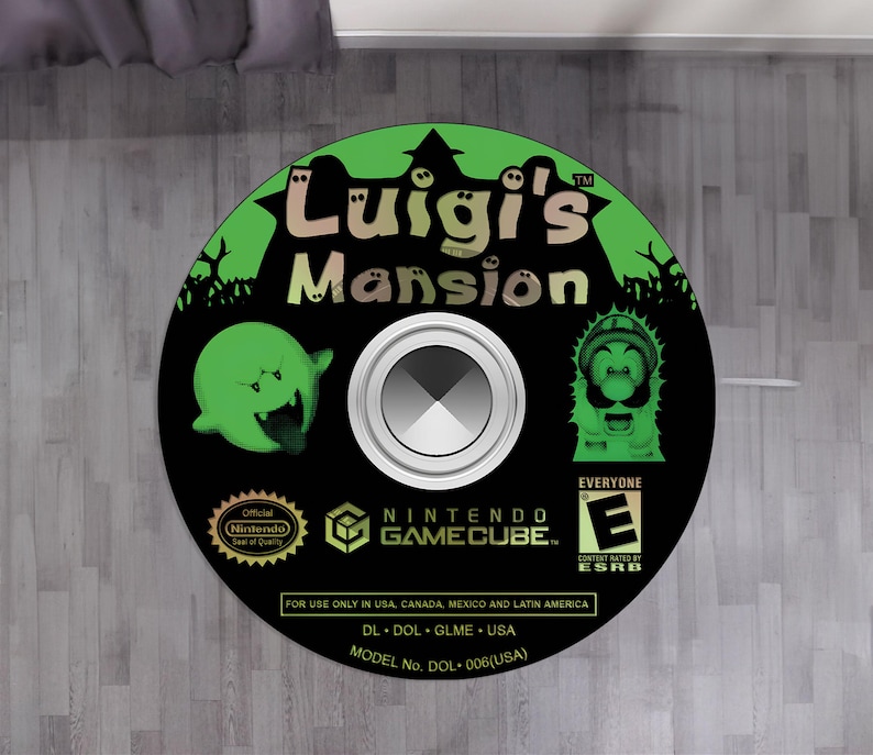 Luigi's Mansion Rug: Washable CD Design Play Mat, Gamecube Gift - Etsy
