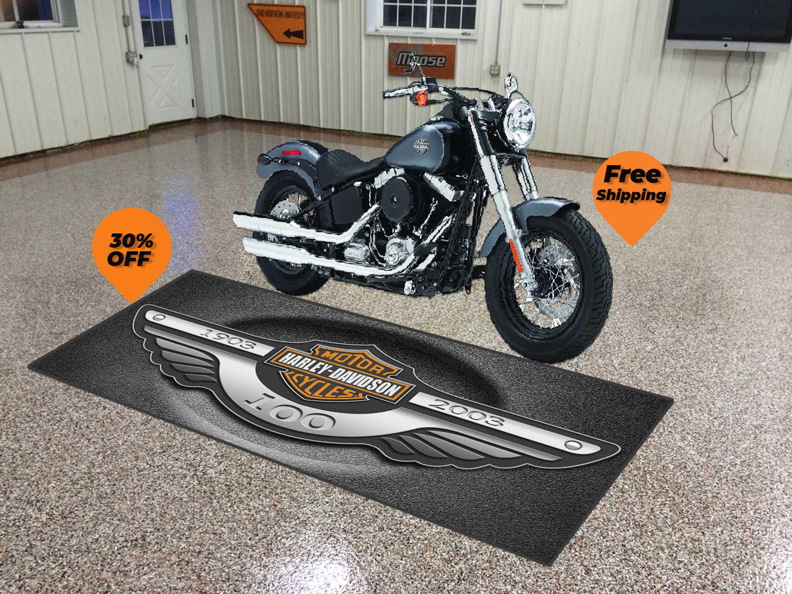 Custom Garage Rugs Custom Motorcycle Garage Rug: Personalized Logo Mat - Etsy