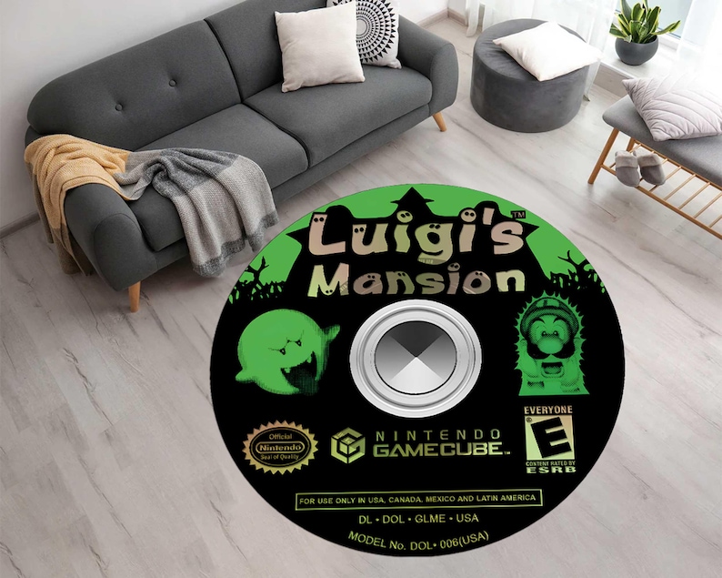 Gamecube Cd Rug Luigi's Mansion Rug: Washable CD Design Play Mat, Gamecube Gift - Etsy