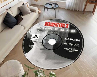 Resident Evil 3 CD Rug: Gamer Room Decor, Washable Play Mat