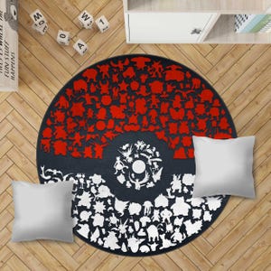 Poke ball rug - Etsy 日本