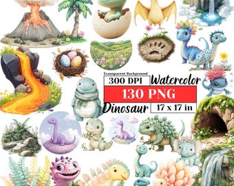Aquarel dinosaurus clipart, schattige dino png, baby dinosaurus clipart, kinderkamer kunst aan de muur, decor dinosaurus verjaardagsfeestje, dinosaurus babyshower png