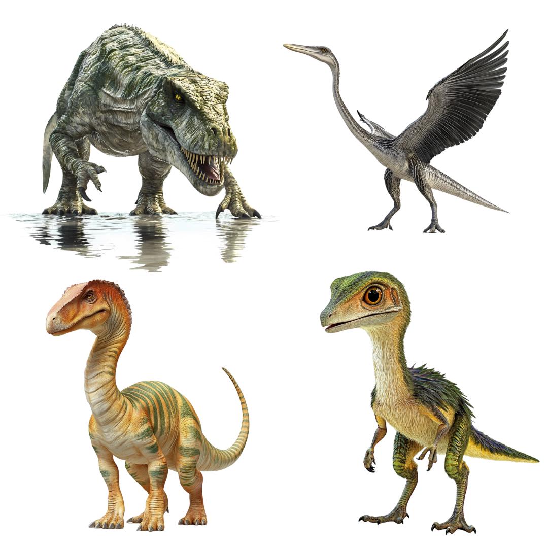 Watercolor Dinosaur Clipart Realistic Jurassic PNG Dinosaur Birthday ...
