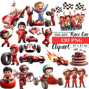 Raceauto verjaardag Clipart Racing Baby PNG Grand Prix Racing thema aquarel geblokte vlag digitale download raceauto sublimatie ontwerp