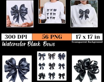 Aquarel zwarte flirtstrikken clipart, strik png, elegante vlinderstrikontwerpen voor knutselen, sublimatie, wenskaarten en doe-het-zelfprojecten