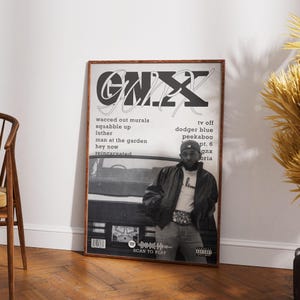GNX Kendrick Lamar Print, Kendrick Lamar Wall Art, Hip Hop Poster, Album Cover Poster, Album Cover Poster, Music Wall Art, Music Poster