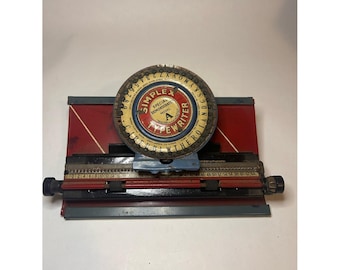 Simplex Typewriter Demonstrated Model A Early 1900s Antique Toy Portable Tin
