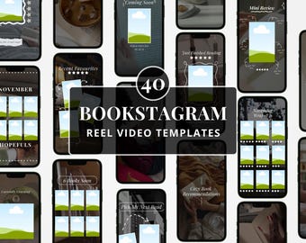 Cozy Bookstagram Reels Templates Edit in Canva (digital download)