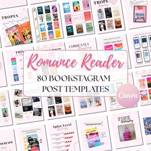 Plantillas de libros románticos para Instagram: Publicaciones de Canva