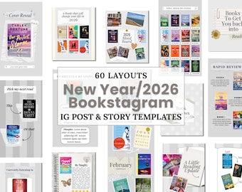 2026 Bookstagram Template Bundle: Canva Templates (Digital Download)
