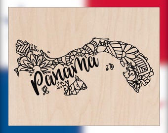Panama Wood Wall Art, Laser Engraved Home Decor