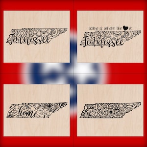Tennessee Wood Wall Art, 4 Variations, Laser Engraved Home Decor