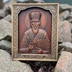 Orthodox Icon of Saint Basil the Great – Wooden Icon | Christian Gift | Wall Art | Spiritual Gift | Religious Personalized Gift | Wall Decor