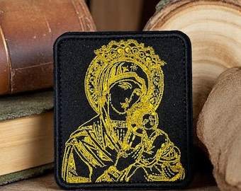 Toppa ricamata della Madre di Dio: icona ortodossa della Vergine Maria