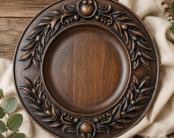 Wooden Plate | Natural Oak Serving Tray | Personalized Home Decor | Personalization Available