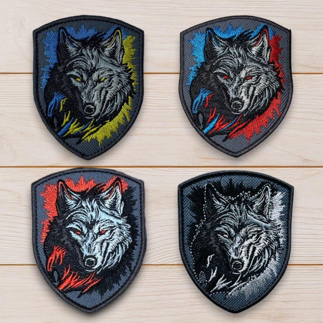 Tactical Wolf Design Patch – Custom Embroidered Badge for Gear - Etsy