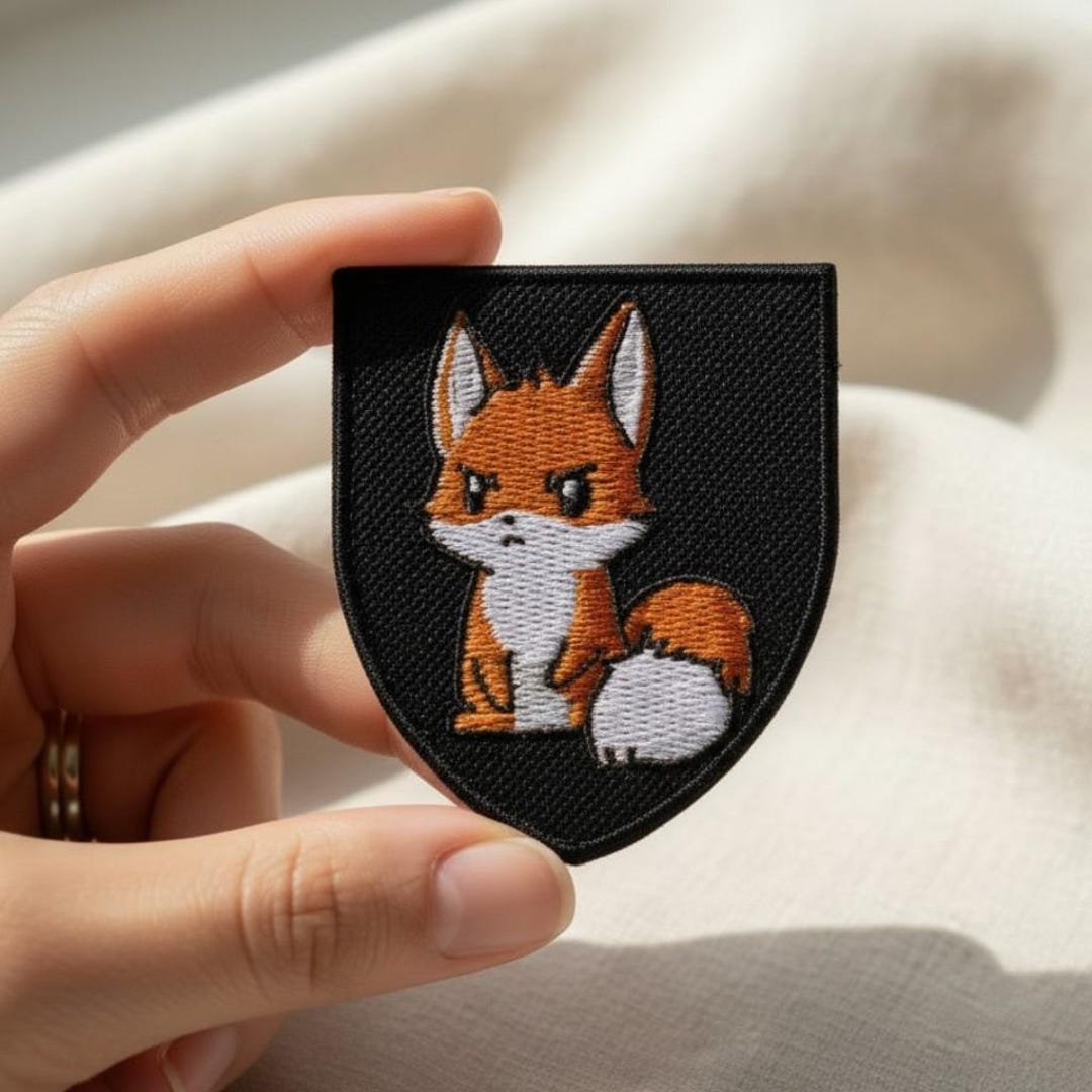 Small Fox Racing Patch Fox Embroidered Patch for Hat, Jacket & Backpack, Animal Badge, Sew-on ...