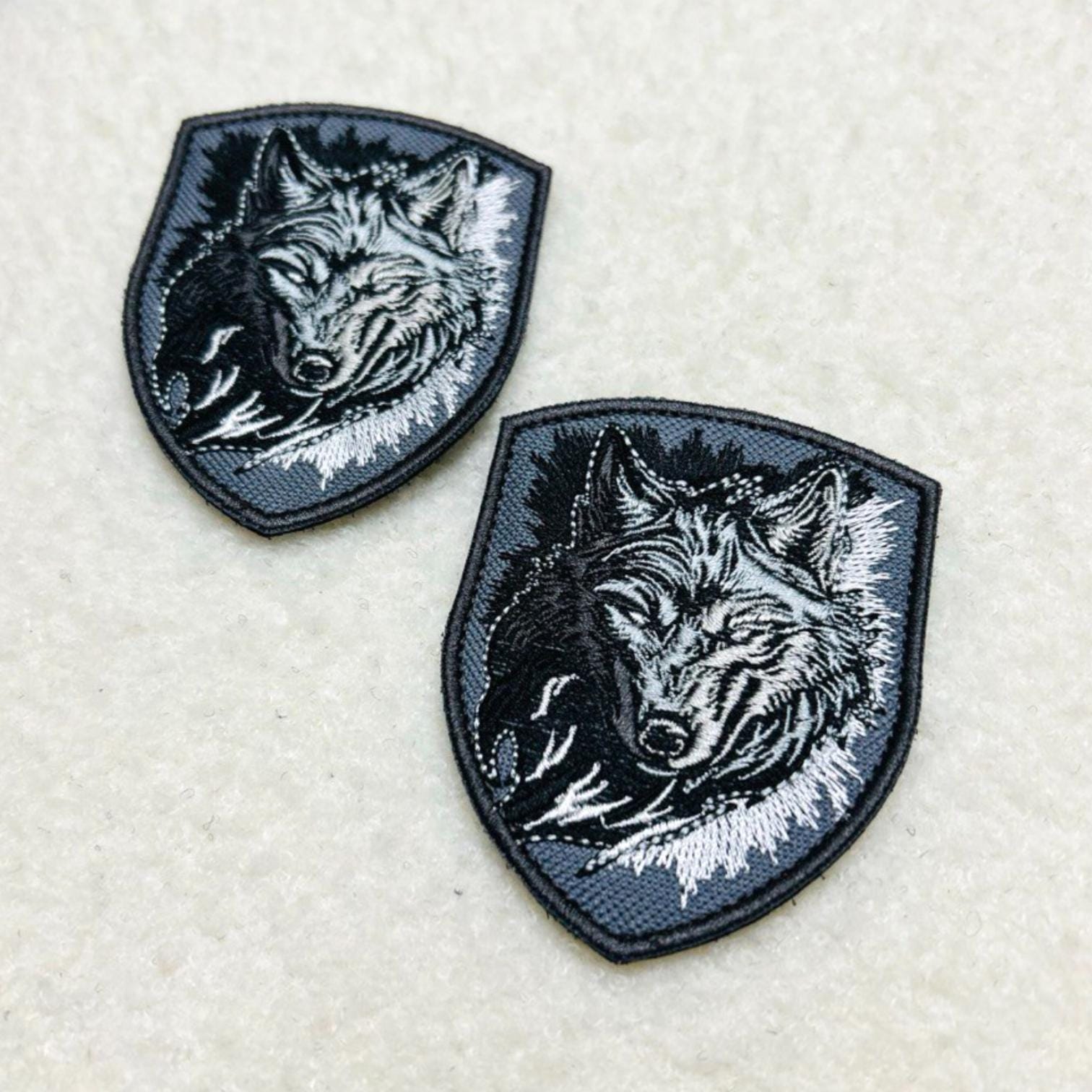 Wolf Head Tactical Patch – Embroidered Predator Badge for Jackets ...