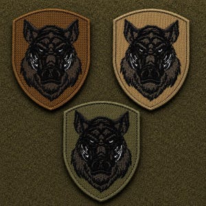 Wild Boar Morale Patch | Tactical Military Emblem for Vests, Backpacks & Gear