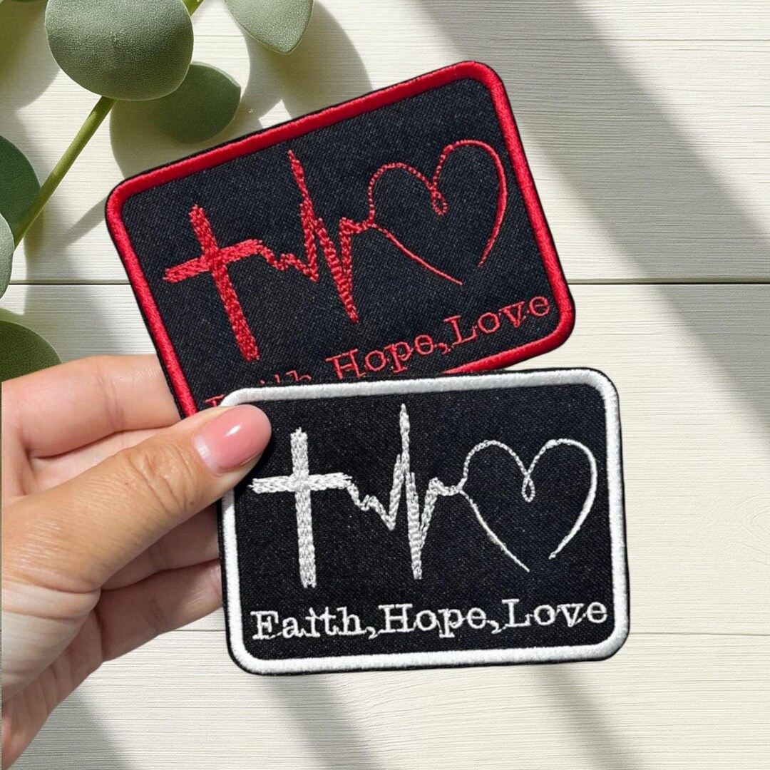 Orthodox Christian Embroidered Patch – Faith, Hope, Love Symbol ...