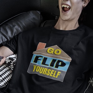 What We Do In The Shadows T-Shirt: Go Flip Yourself, Funny Vampire Tee
