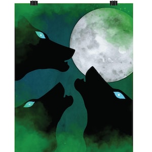 Dragon Age Veilguard Poster: Solas Three Wolf Moon Matte Print
