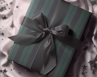 Haunted Mansion Maid Uniform Striped Wrapping Paper | Spooky Gift Wrap for Disney Fans