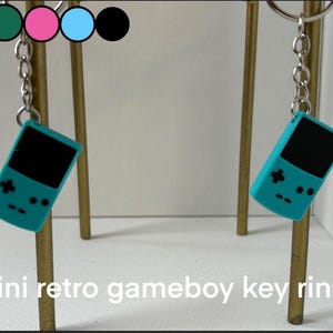 Mini retro game boy key ring