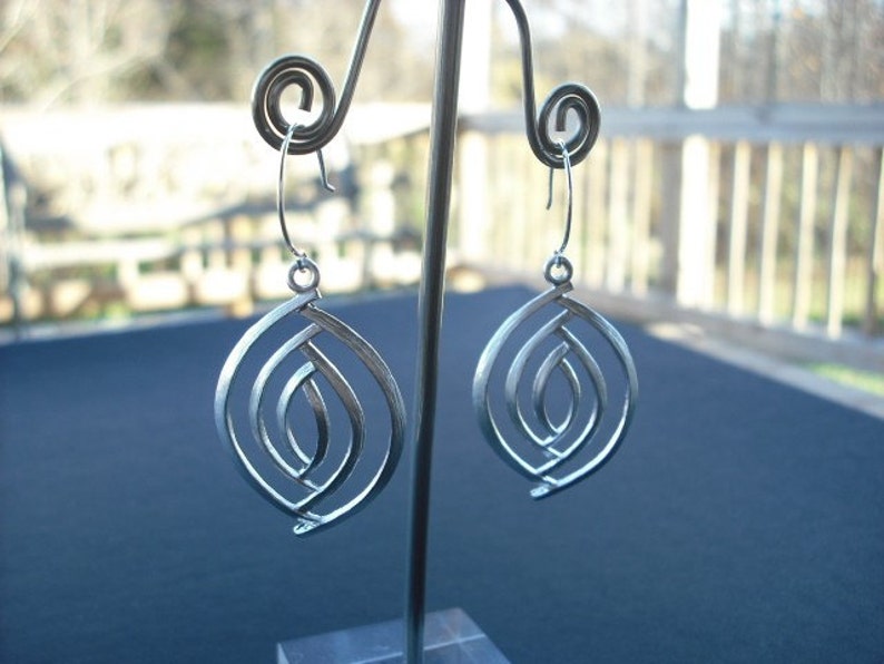 Abstract Marquise Shape Earrings image 3