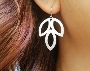 Three Leaf Flower Earrings