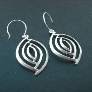 Abstract Marquise Shape Earrings image 2