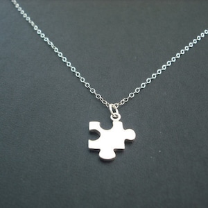 Sterling Silver Puzzle Piece Necklace