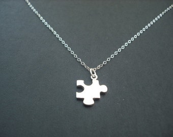 Sterling Silver Puzzle Piece Necklace