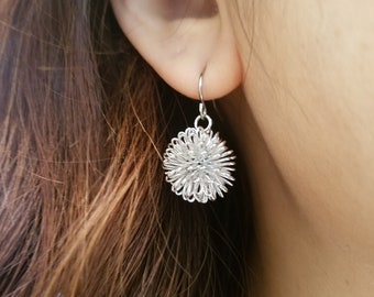 Gold Or Silver Dandelion Earrings