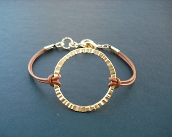 matte gold crinkled hoop bracelet - 16k yellow gold plated