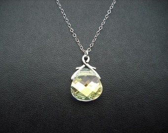 gota de crysal - collar plata esterlina y cristal de swarovski