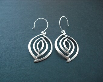 Abstract Marquise Shape Earrings