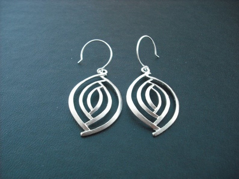 Abstract Marquise Shape Earrings image 1