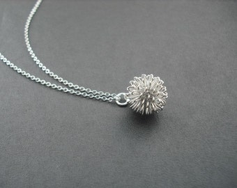 Bridesmaid Necklace, Bridesmaid Gift, Silver Dandelion Necklace, Flower Girl Gift, Birthday Gift