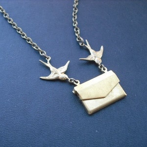 Locket Necklace, Antique Brass Necklace, bring you joy locket necklace