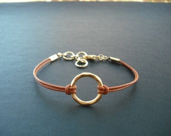 matte golden little hoop bracelet - 16k gold plated