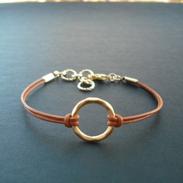 matte golden little hoop bracelet - 16k gold plated