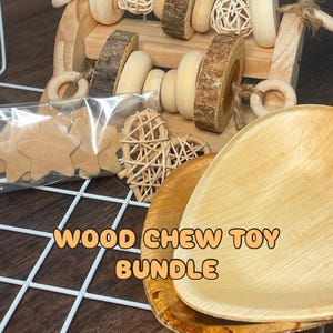 Wood Chew Toy Bundle For Small Pets - Dental Health Support For Rabbits, Guinea Pigs, Chinchillas, Hamsters, Etc