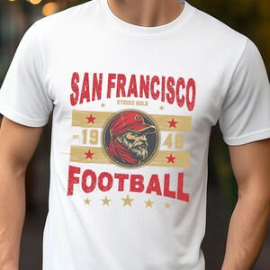 San Francisco Football Vintage T-Shirt, Retro 49er Shirt, Unisex Game Day Gift, San Francisco Fan Gear, Football Fan Gift