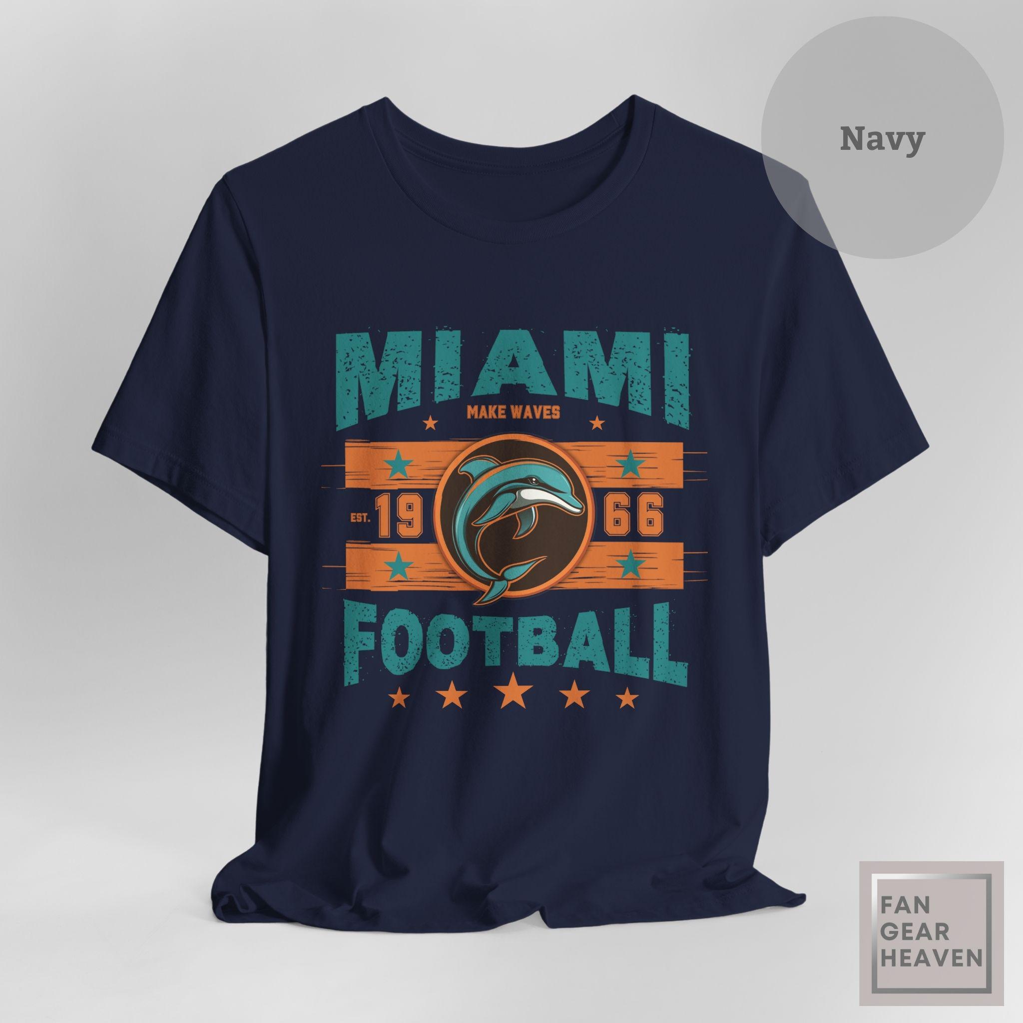80s フットボールTシャツ マイアミ　ドルフィン　ヴィンテージ　USA製 マイアミ フットボール ヴィンテージ T シャツ、レトロ ドルフィン