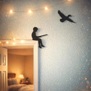 Rustic Duck Hunting Door Frame Decor: Hunter Silhouette with Optional Dog