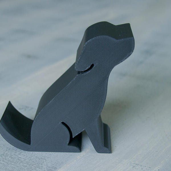 3D Printed Dog Phone Stand – Colorful Pet Lover Desk Holder