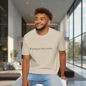 Waiting In Line Sucks Funny Disney Parks T-Shirt, Unisex Softstyle Tee image 6