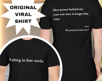 Waiting In Line Sucks Funny Disney Parks T-Shirt, Unisex Softstyle Tee